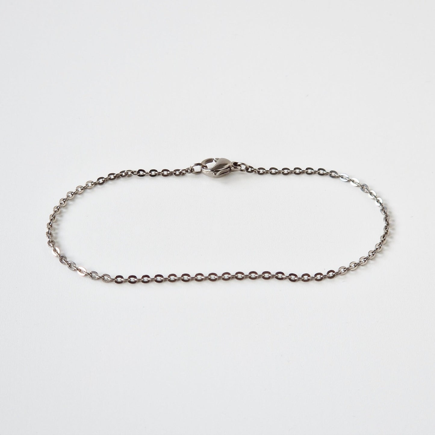 Flat Link Cable Titanium Bracelet