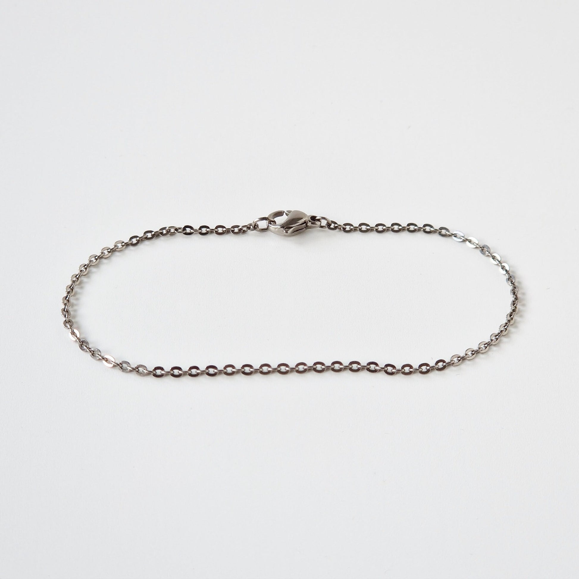 Flat Link Cable Titanium Bracelet