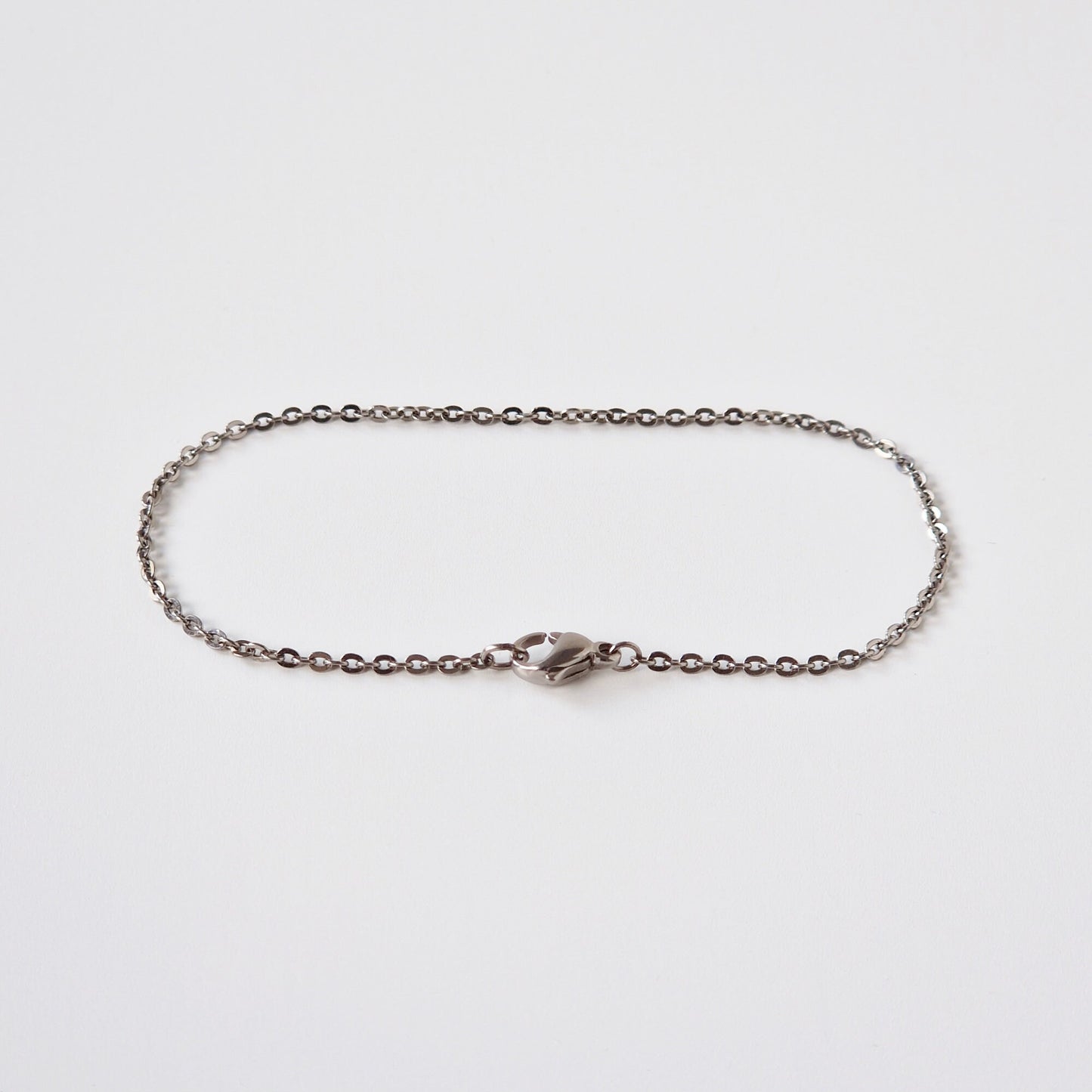 Flat Link Cable Titanium Bracelet