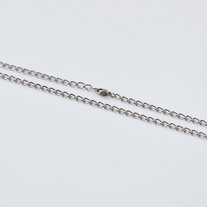 Fine Curb Chain Titanium Necklace