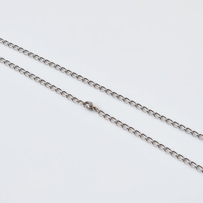 Fine Curb Chain Titanium Necklace