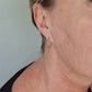 Small Titanium Hoop Earrings, 0.75 Inch Hoops, Nickel Free Silver Color Hoops, Hypoallergenic Earrings for Sensitive Ears