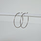 Large Titanium Hoop Earrings, 1.25 Inch Hoops, Nickel Free Silver Color Hoops, Hypoallergenic Earrings for Sensitive Ears