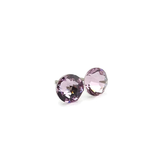 Light Amethyst Titanium Stud Earrings