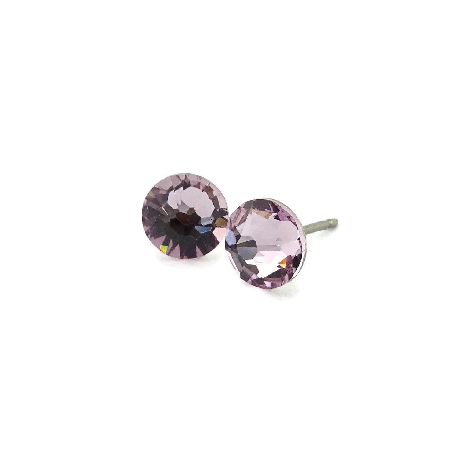 Light Amethyst Hypoallergenic Studs