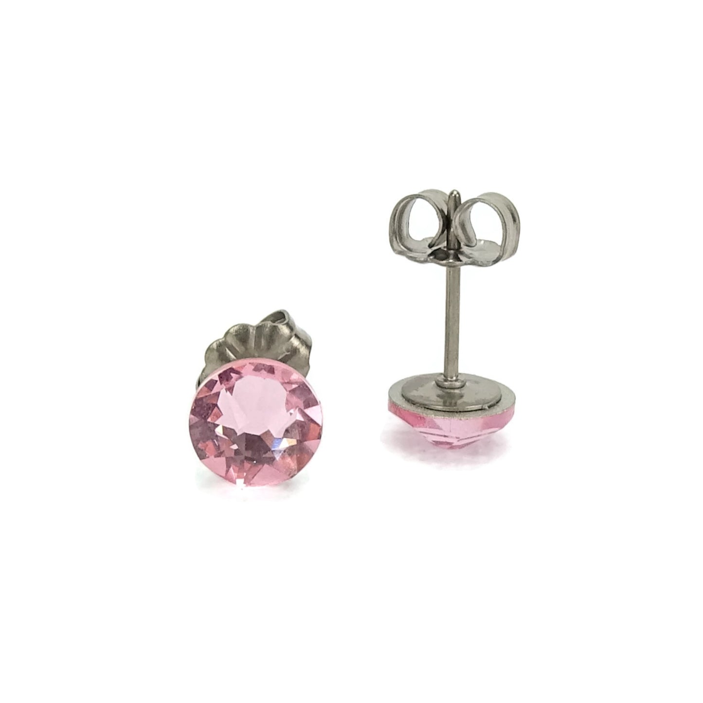 Light Rose Titanium Studs