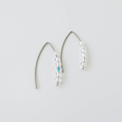 Niobium Earrings with Aurora Borealis Crystals