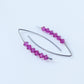 Niobium Earrings with Fuchsia Crystals