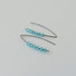 Niobium Earrings with Light Turquoise Crystals