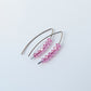 Niobium Earrings with Pink Rose Crystals