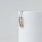 Niobium Earrings with Rose Gold Crystals