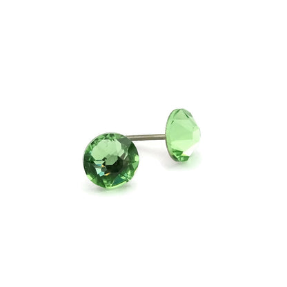 Peridot Titanium Stud Earrings for Sensitive Ears