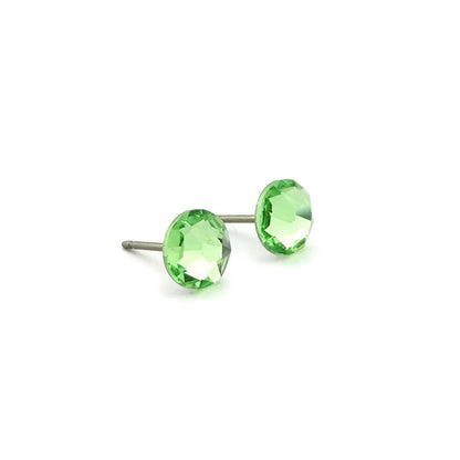 Peridot Nickel Free Stud Earrings