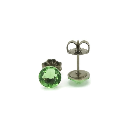 Peridot Nickel Free Studs