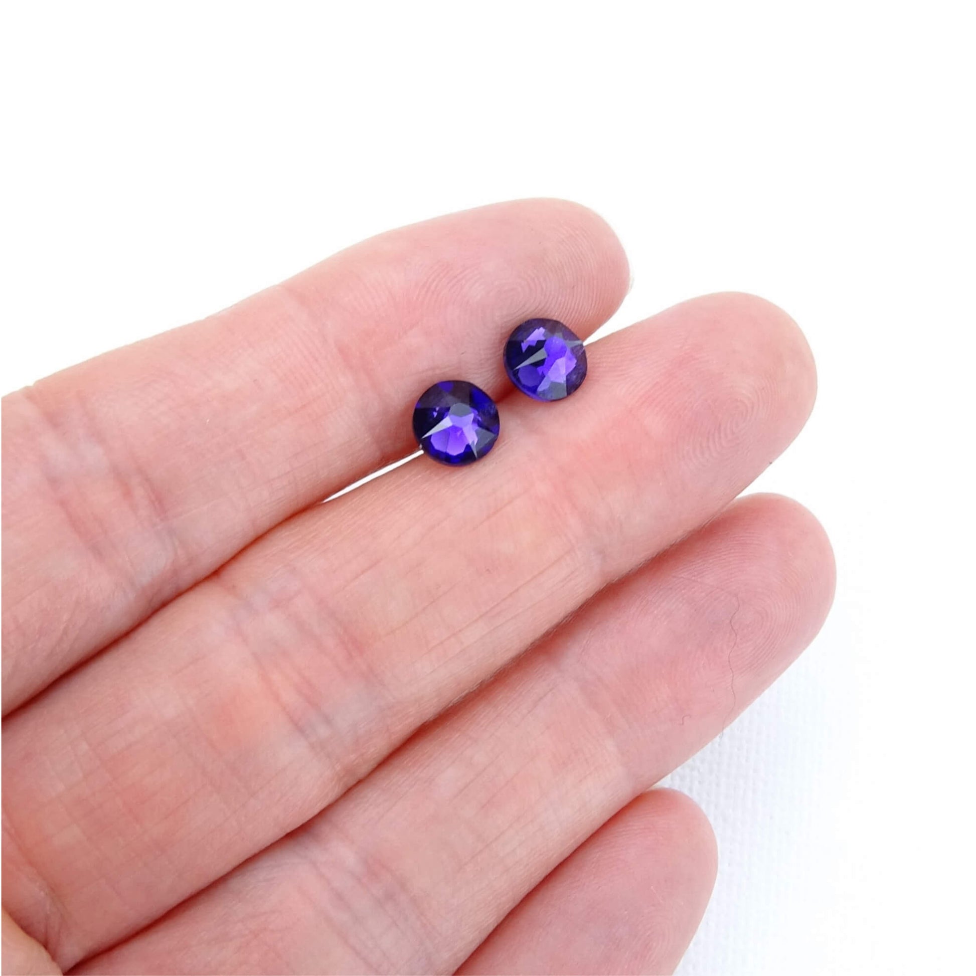 Purple Velvet Pure Titanium Stud Earrings