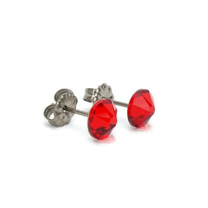 Red Titanium Studs