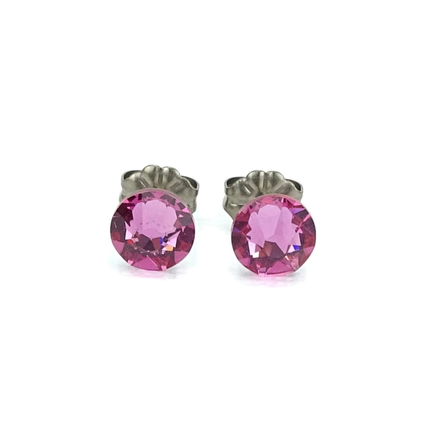 Rose Pink Hypoallergenic Stud Earrings