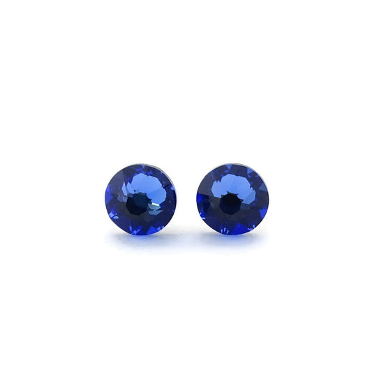 Sapphire Titanium Stud Earrings