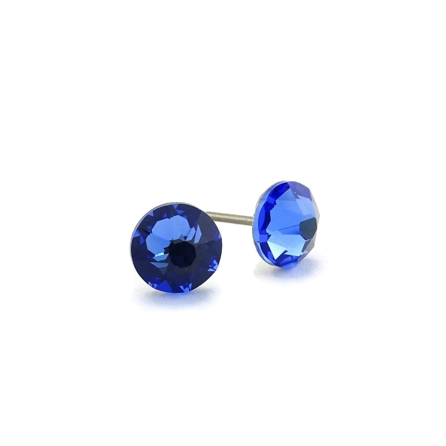 Sapphire Titanium Stud Earrings