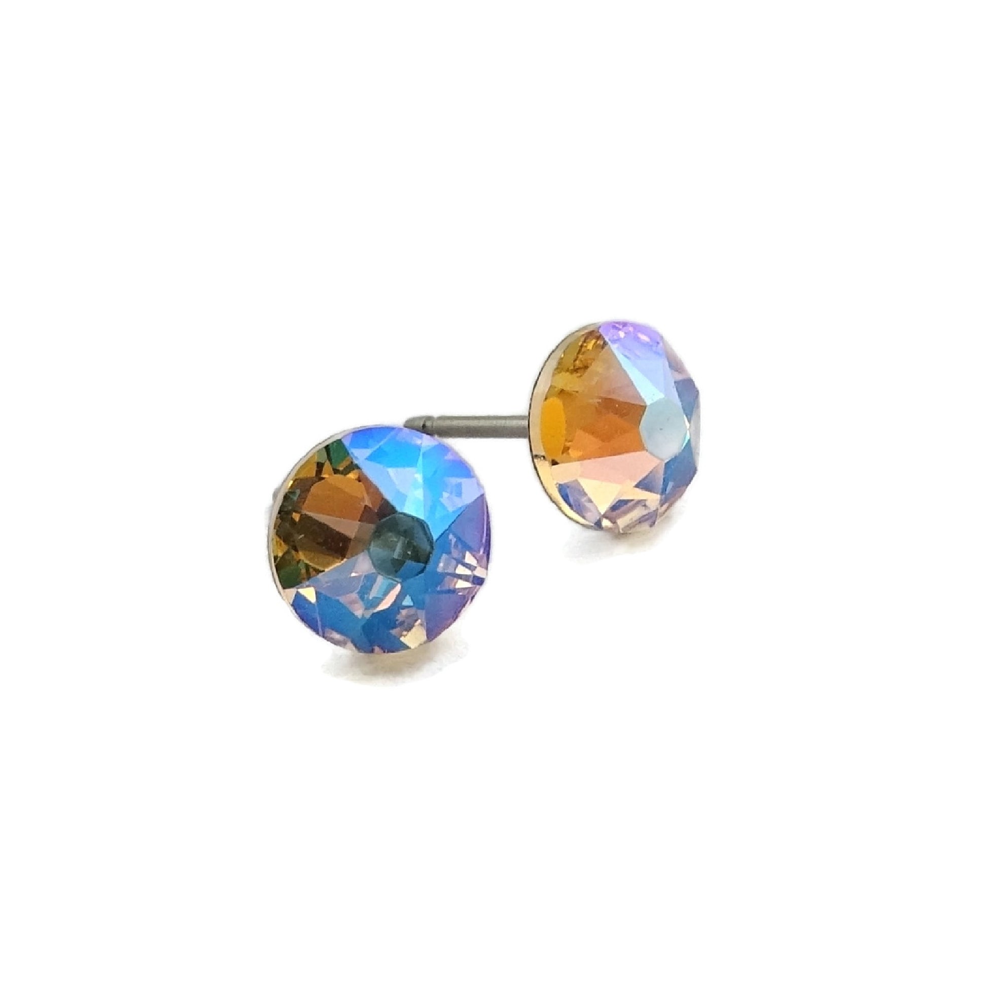 Silk Shimmer Titanium Stud Earrings