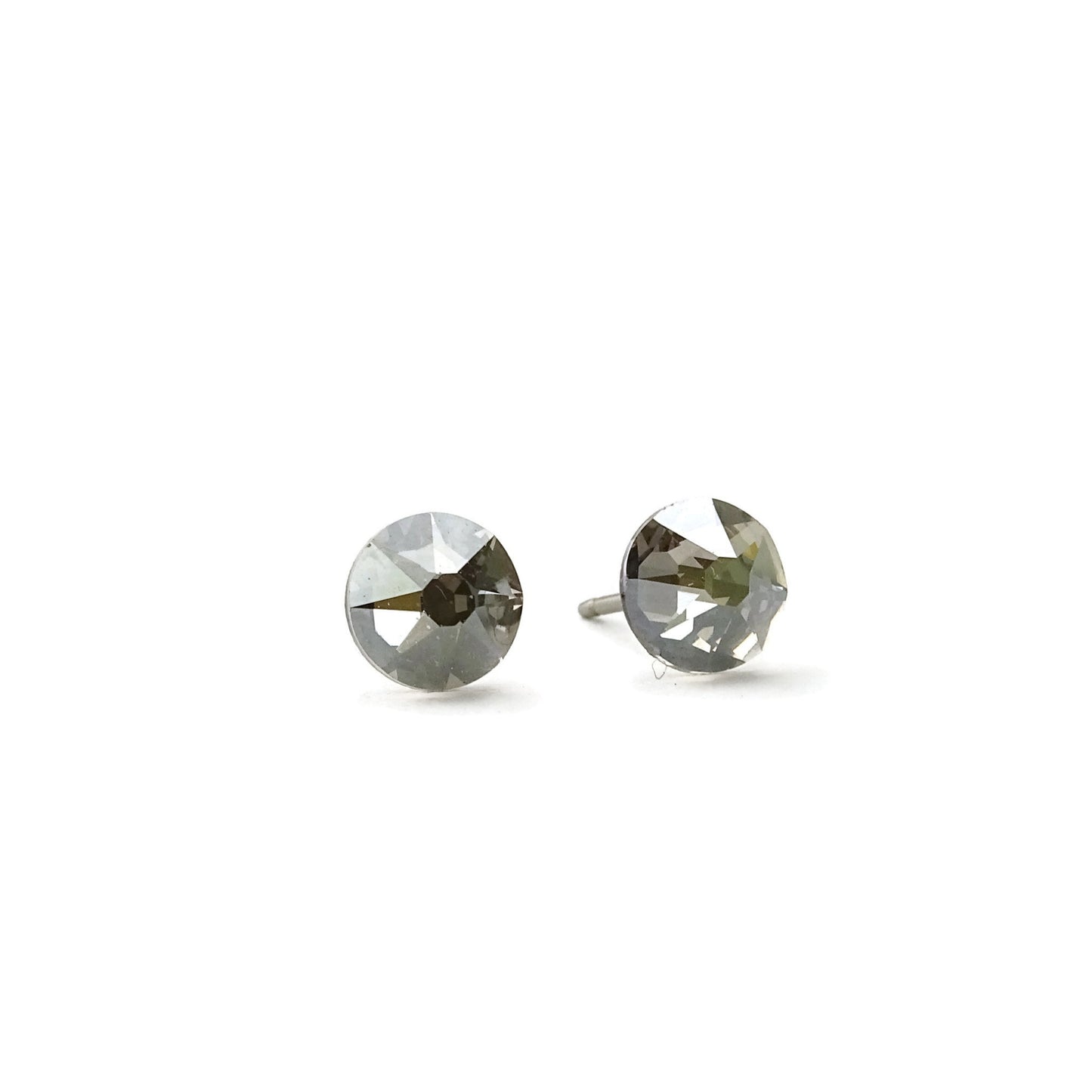 Silver Shade Titanium Stud Earrings