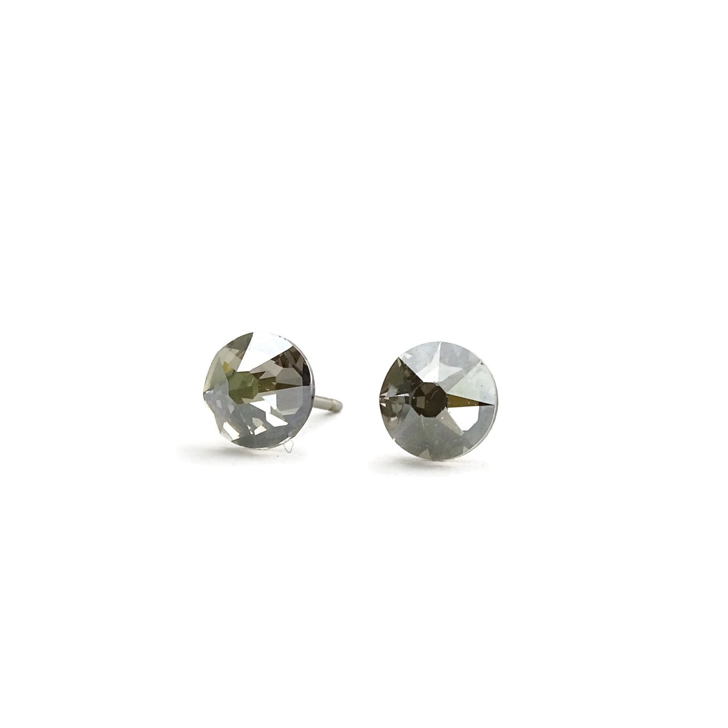 Silver Shade Titanium Post Earrings