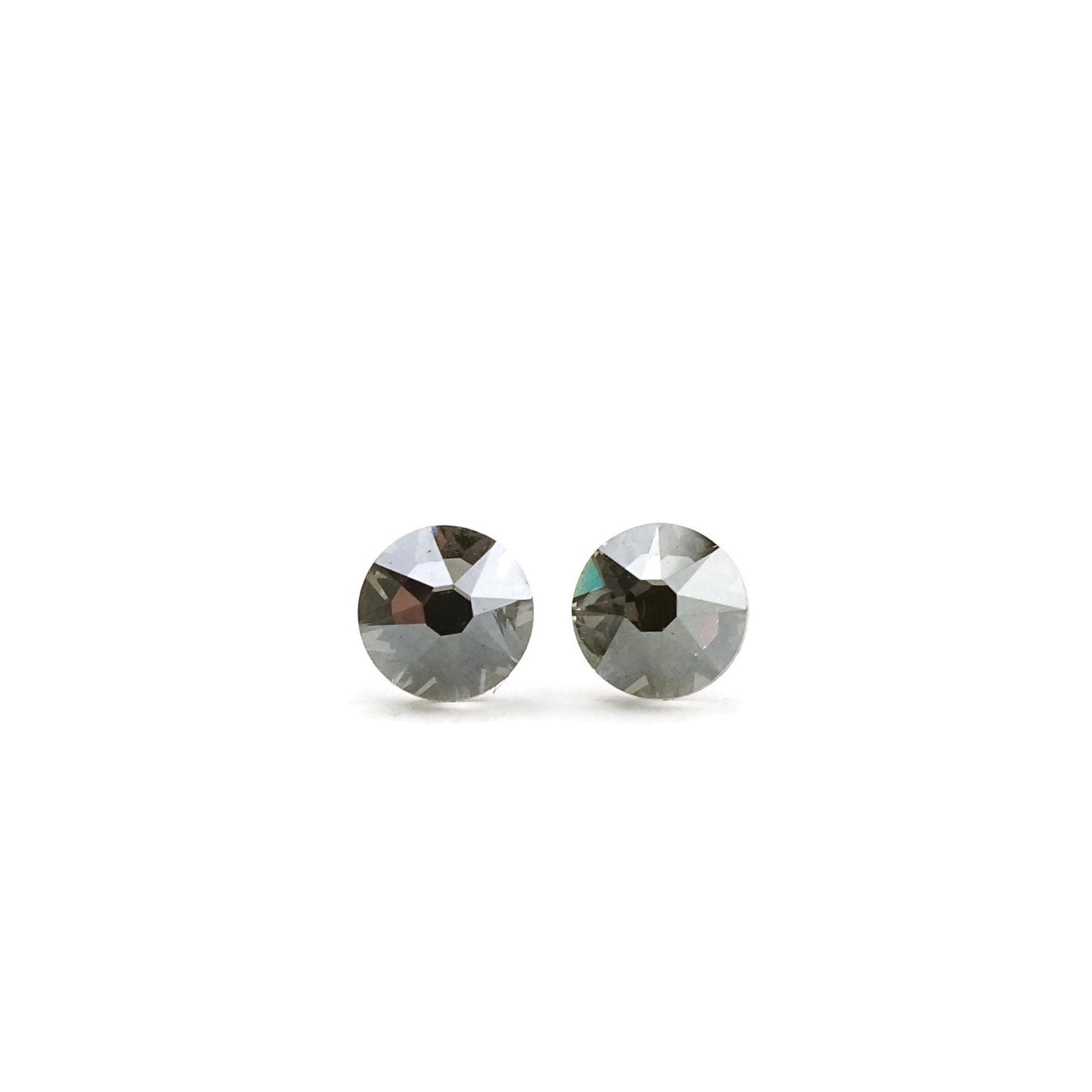 Silver Shade Hypoallergenic Stud Earrings