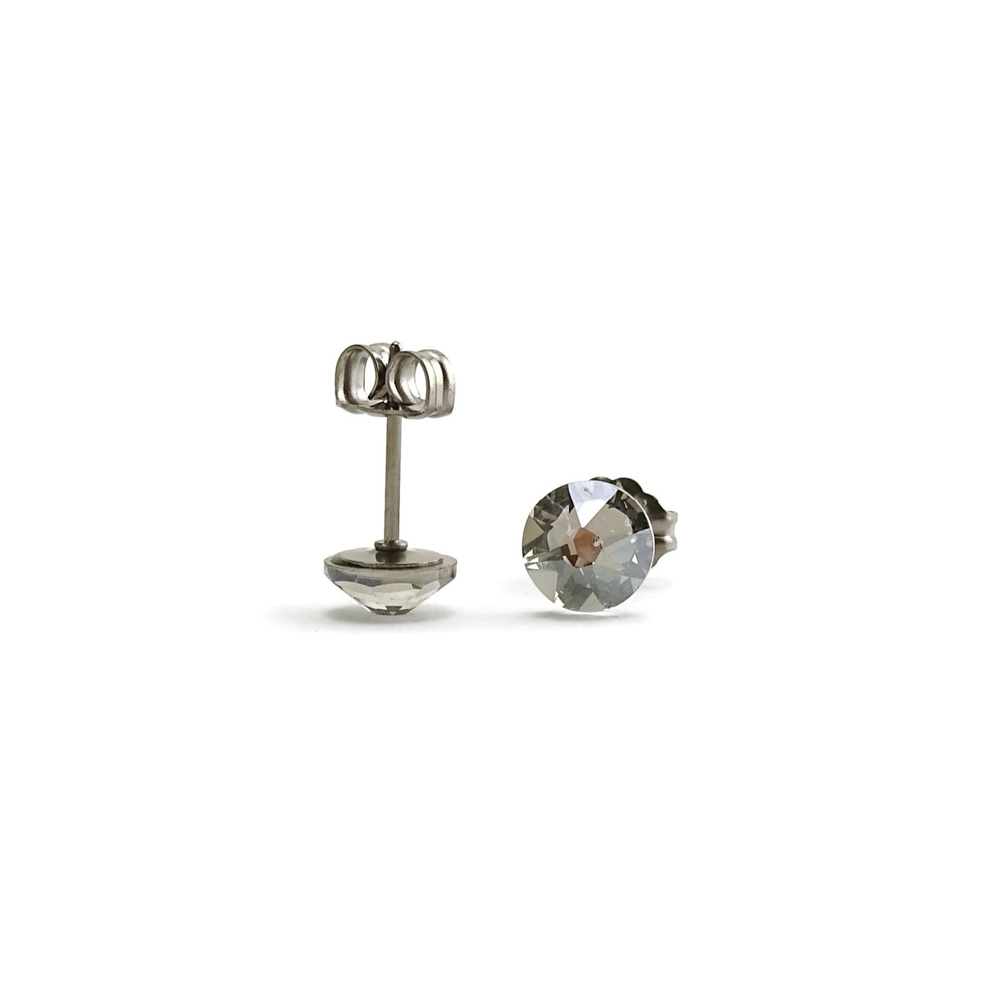 Silver Shade Nickel Free Stud Earrings