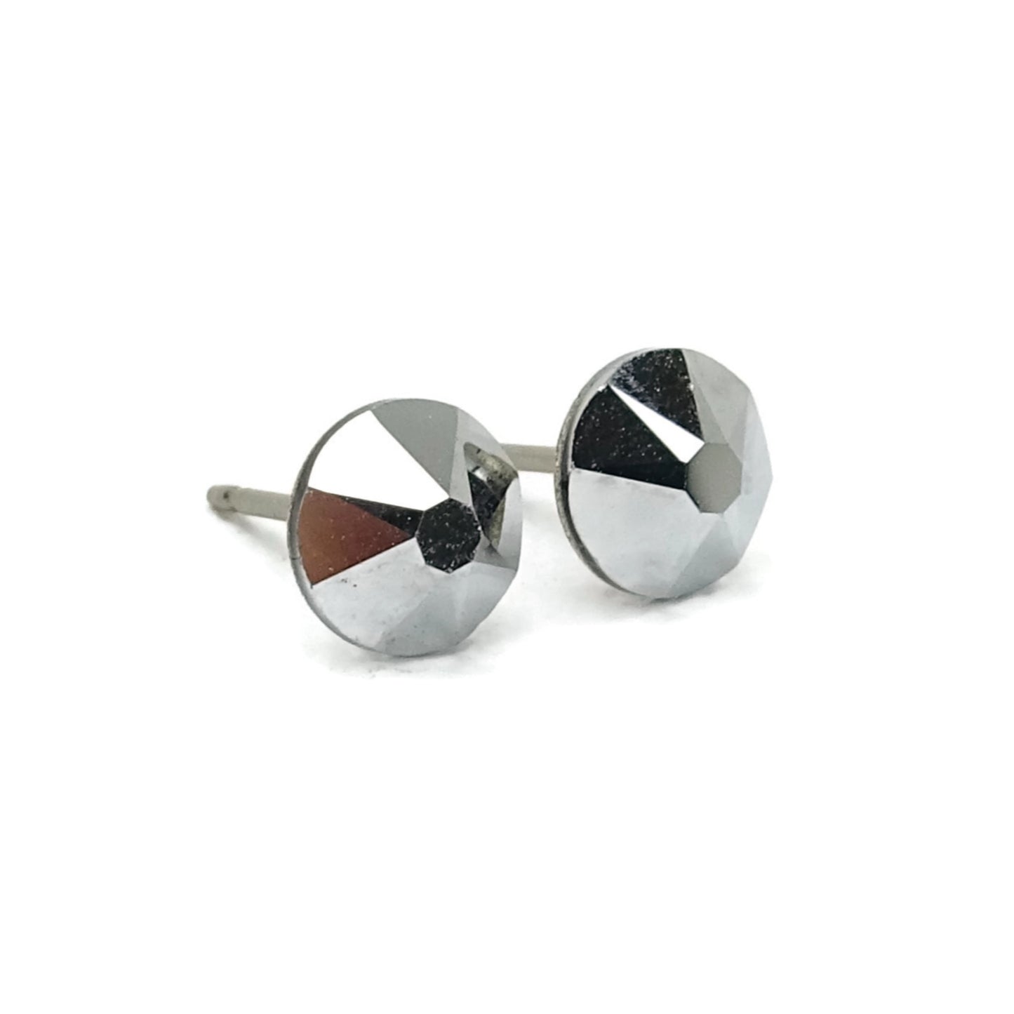 Silver Titanium Stud Earrings