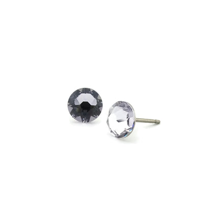 Smoky Mauve Titanium Stud Earrings for Sensitive Ears