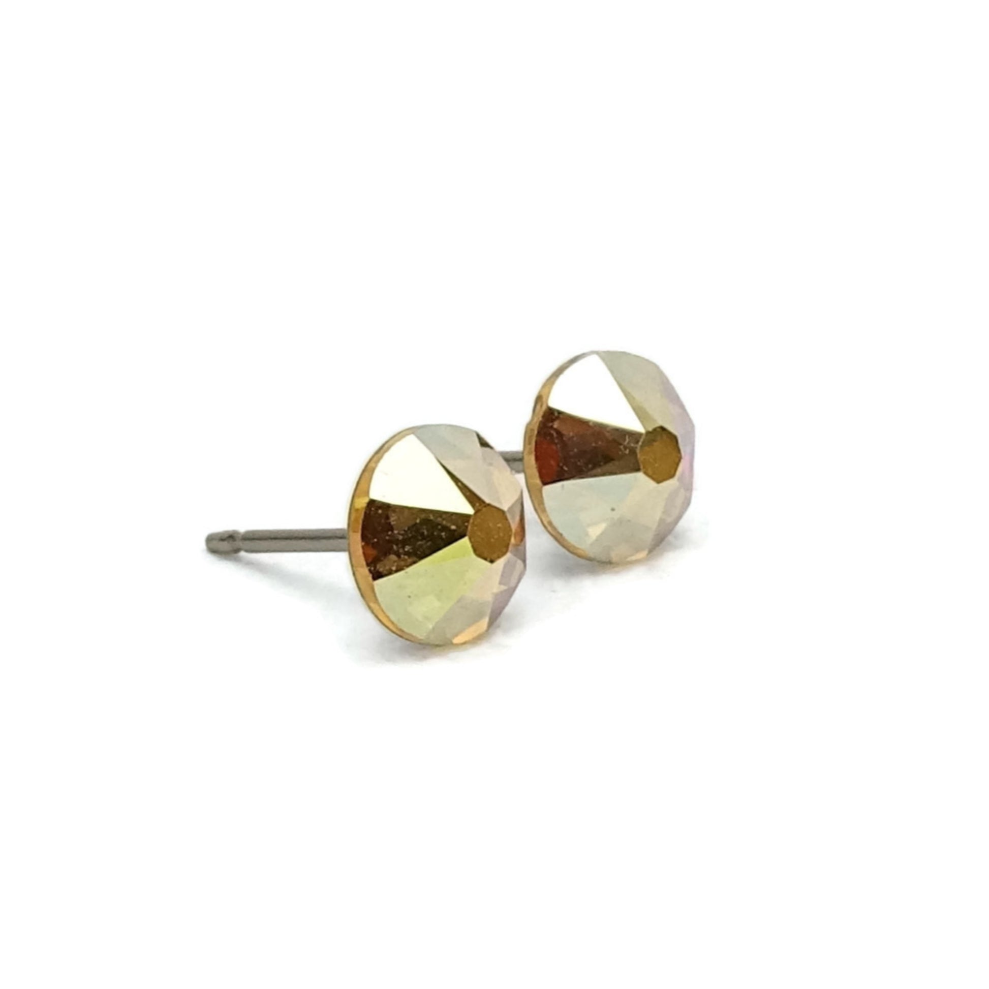 Sun Yellow Nickel Free Stud Earrings