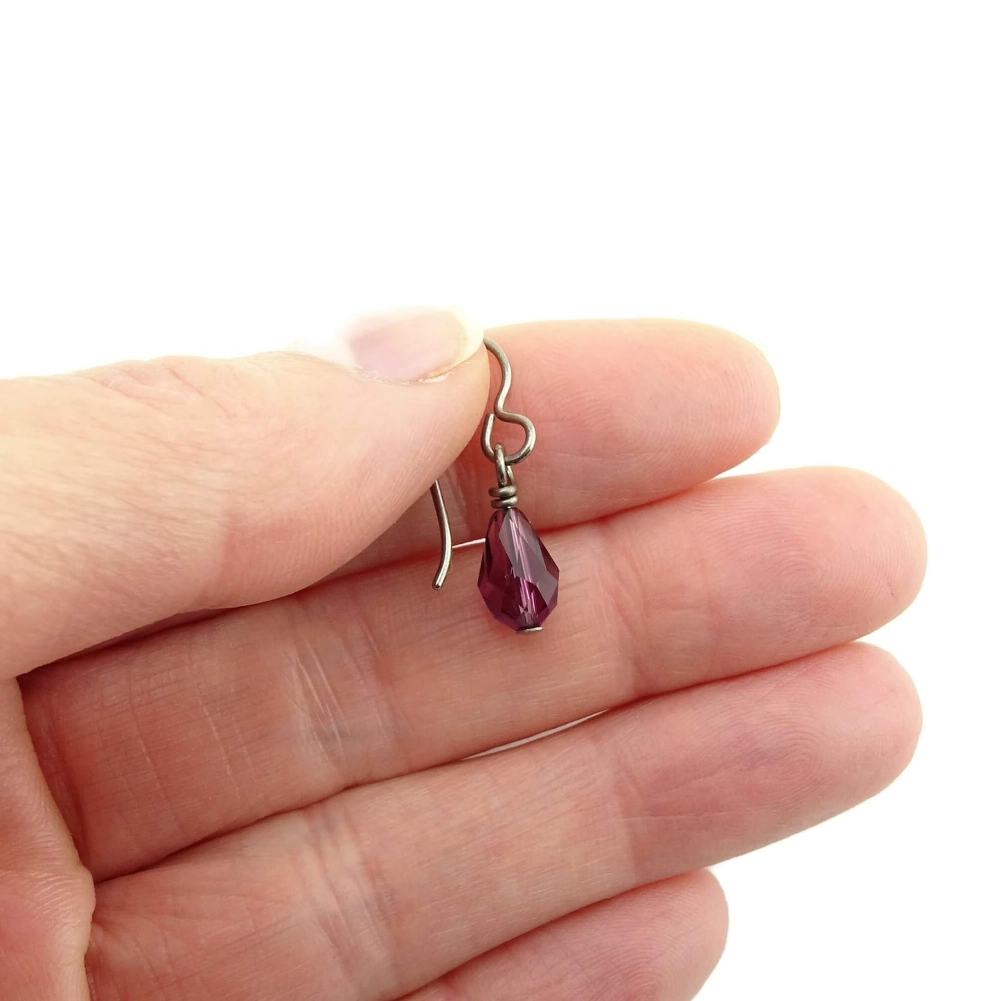 Amethyst Nickel Free Earrings