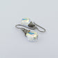 Titanium Earrings with Baroque Aurora Borealis Crystals