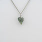 Titanium Necklace with Black Diamond Crystal Heart Pendant