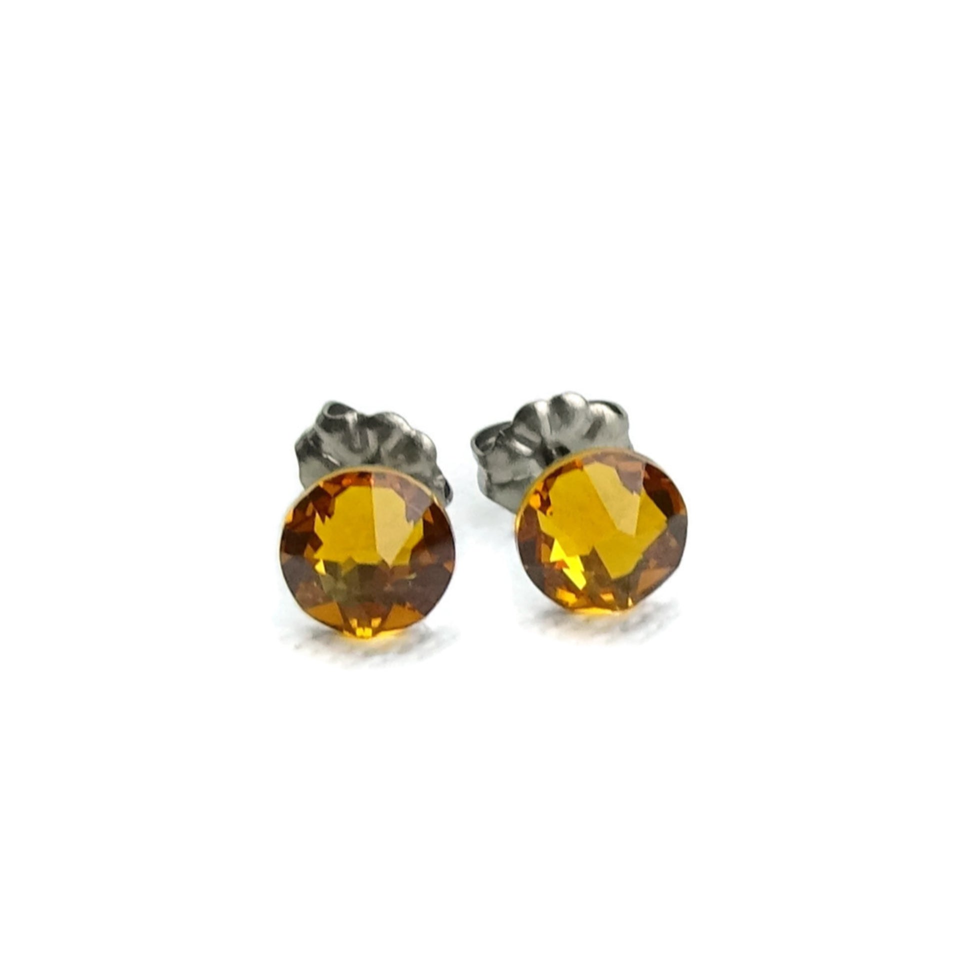 Topaz Titanium Stud Earrings