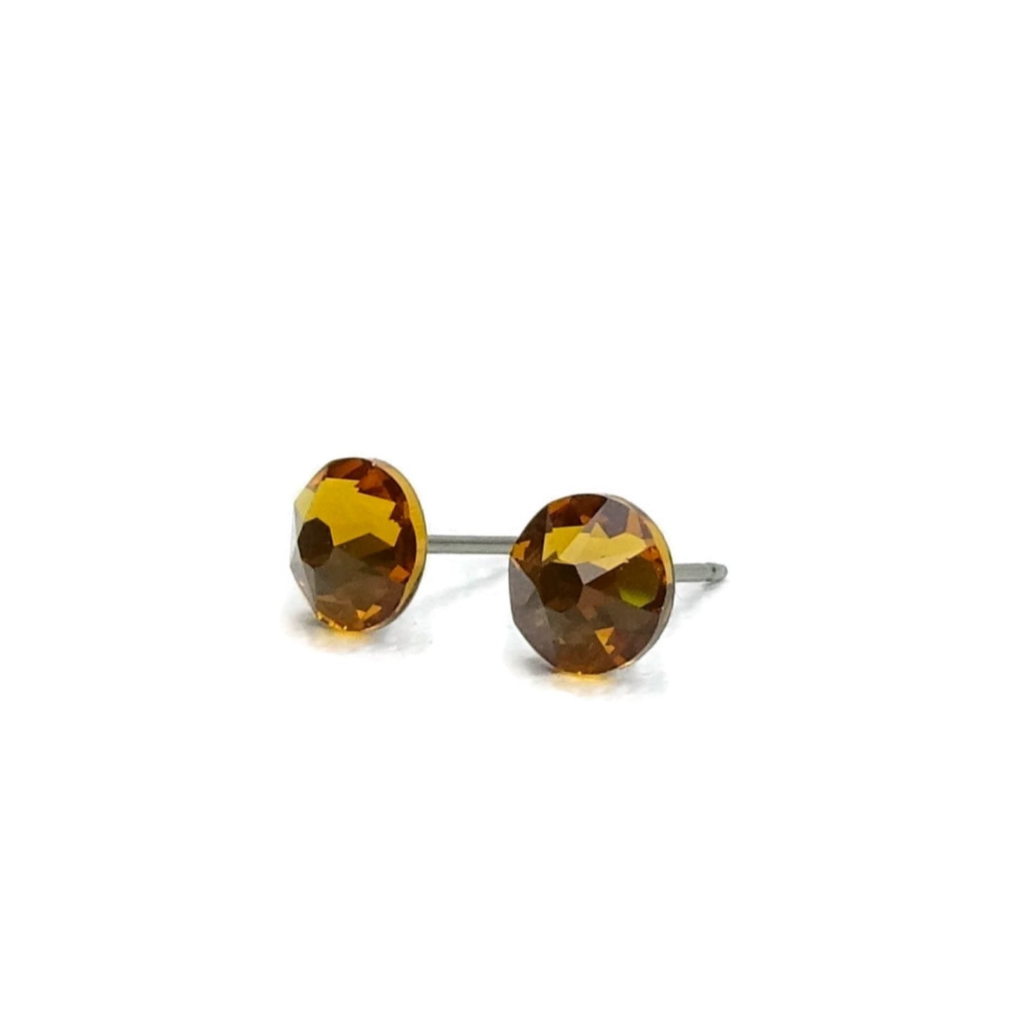 Topaz Titanium Post Earrings