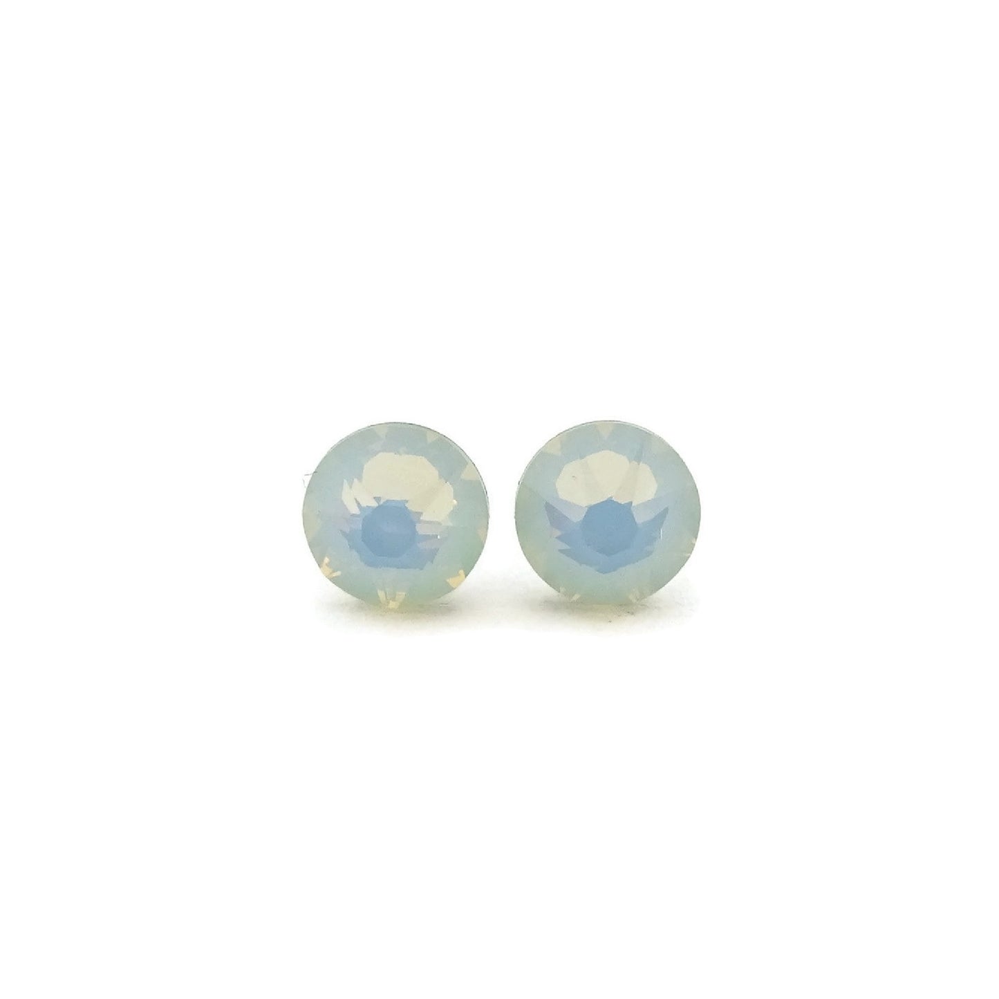 White Opal Hypoallergenic Studs